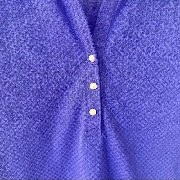 abacus‎ Deep Purple Pearl Buttons Short Sleeve Athletic Polo Shirt - Picture 7 of 8